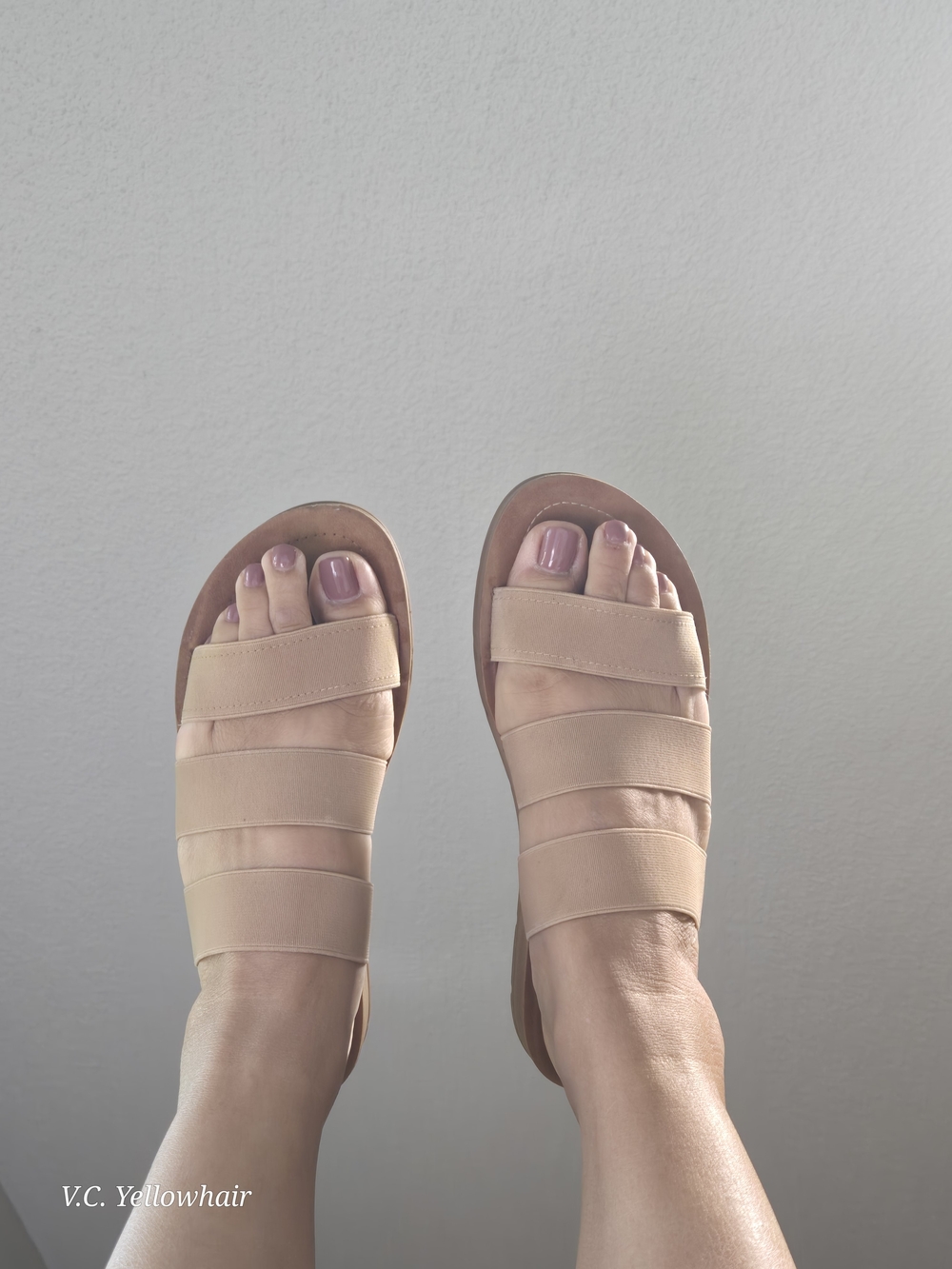 Women’s Nude Strappy Slide Sandals